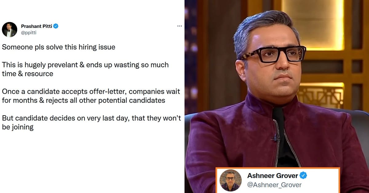 Ashneer Grover Daily wage comment