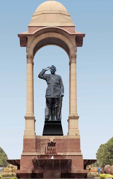 Subhash Chandra Bose statue at India Gate
