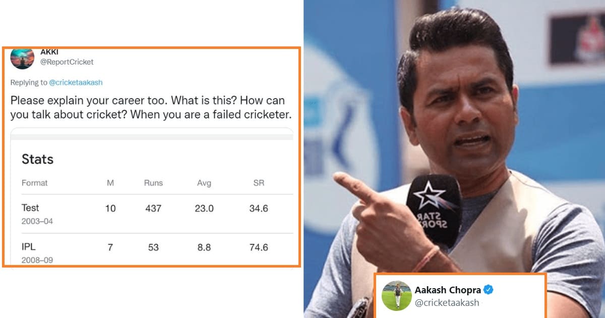 Aakash Chopra Hits Back At The Troll Who Called Him A 'Failed Cricketer'