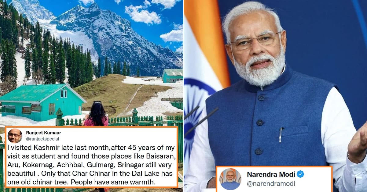 PM Modi Replies Twitter User visit Kashmir