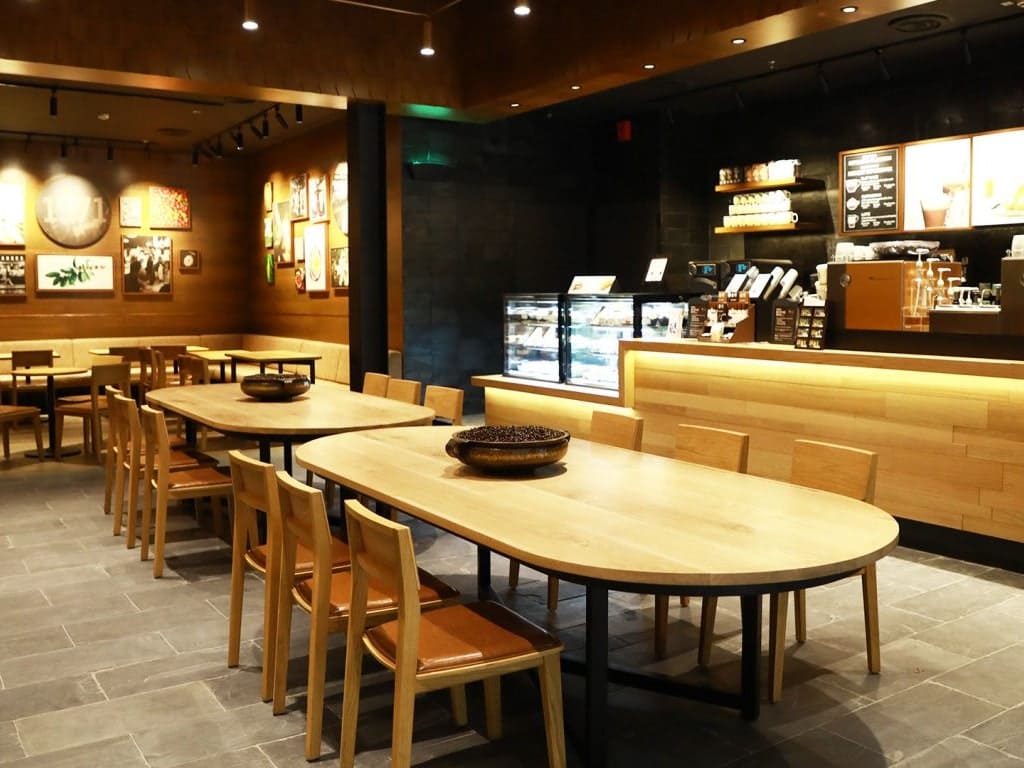 Starbucks-round tables