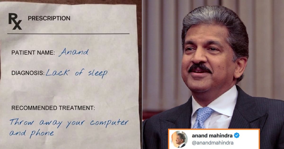 Anand Mahindra lack of sleep reply