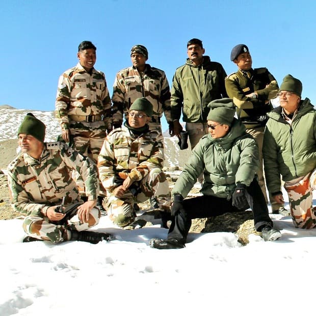 ITBP jawans at OP Dorjila post