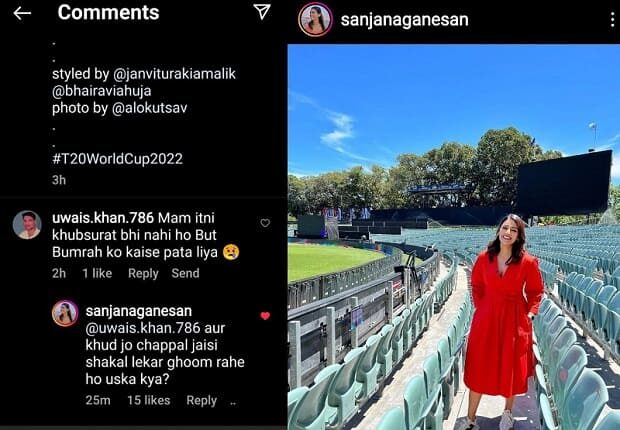 sanjana ganesan replies to trolls