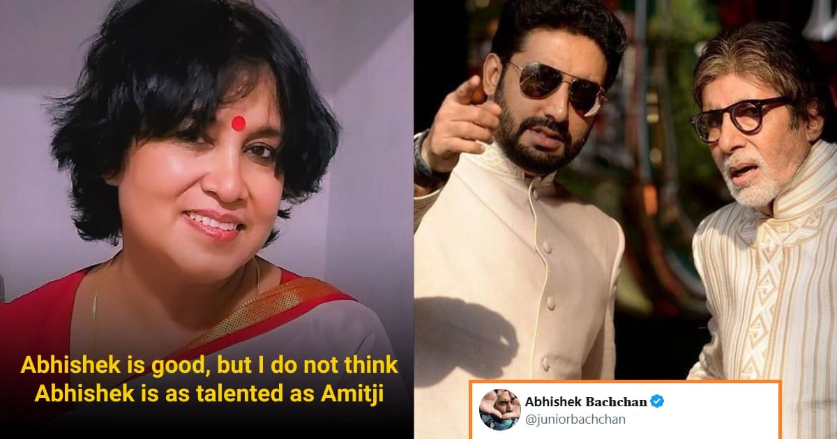 Abhishek Bachchan's Epic Reply To Taslima Nasreen's Tweet Comparing Him To Amitabh Bachchan