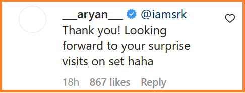 Aryan Khan reply