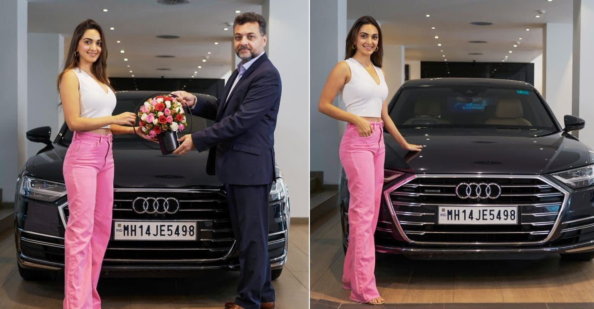 Kiara-Advani with Audi-A8