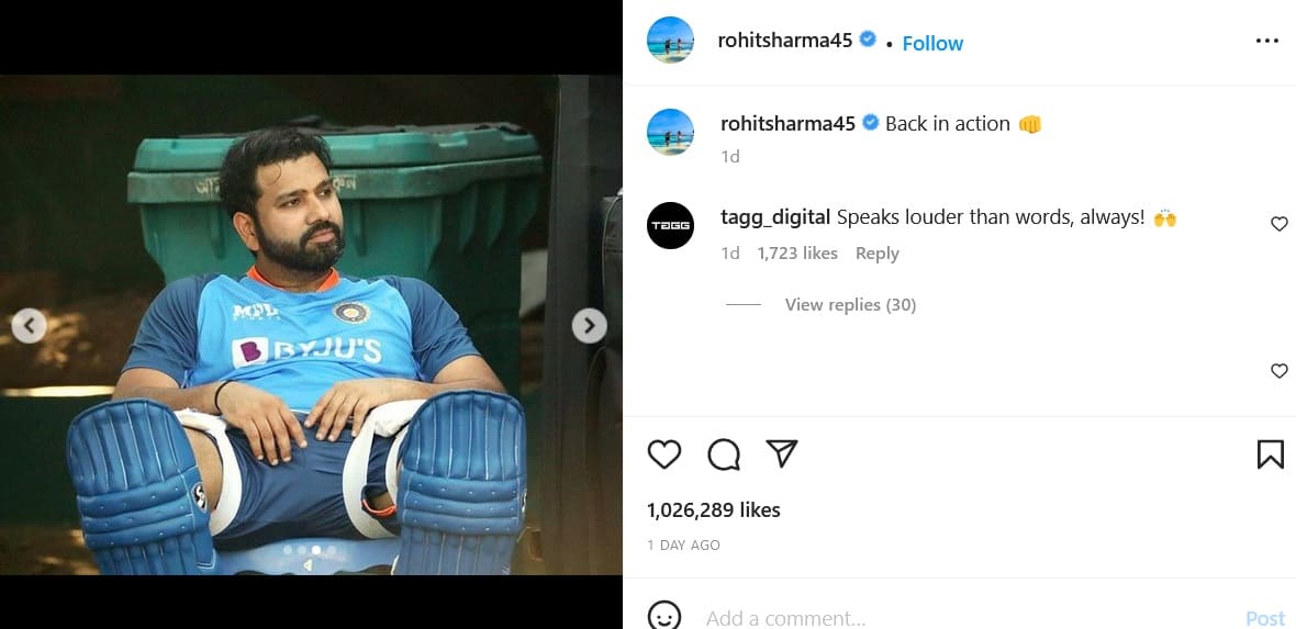 Rohit Sharma Back in action