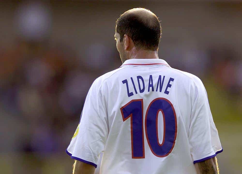 Zinedine Zidane number 10 jersey