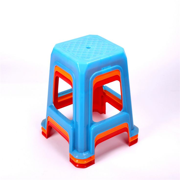 plastic stools stacked