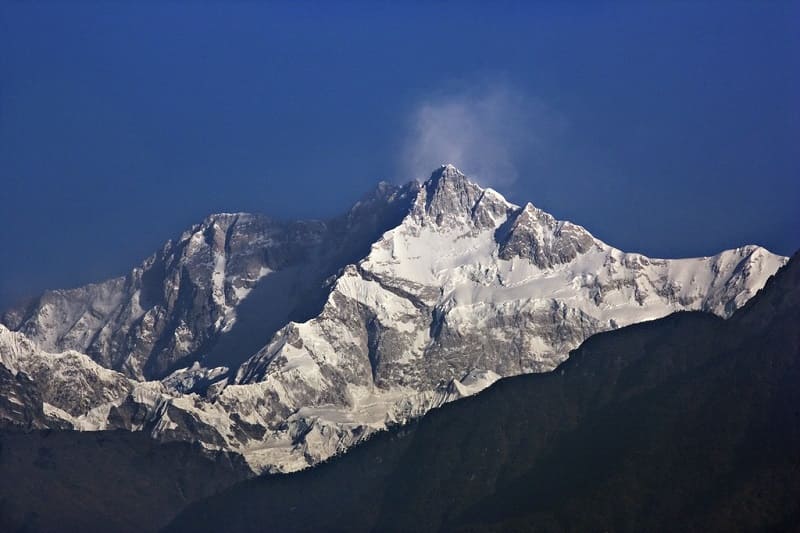 Kanchenjunga peak- highest mountain peaks in India