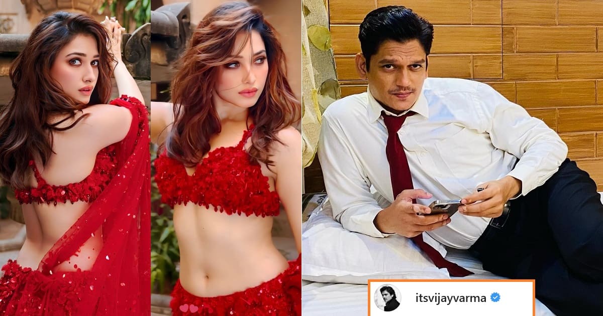 Vijay Varma's Comment Goes Viral On Tamannaah Bhatia's Photo In Red Lehenga  With Sexy Bra