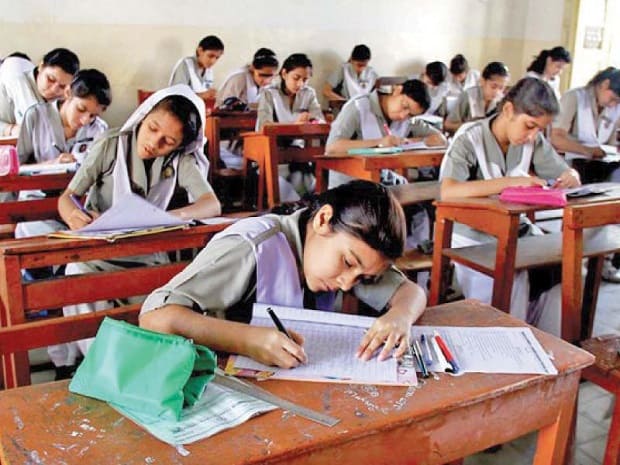 student giving exam in pakistan