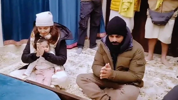 virat and anushka in Neem Karoli ashram vrindavan