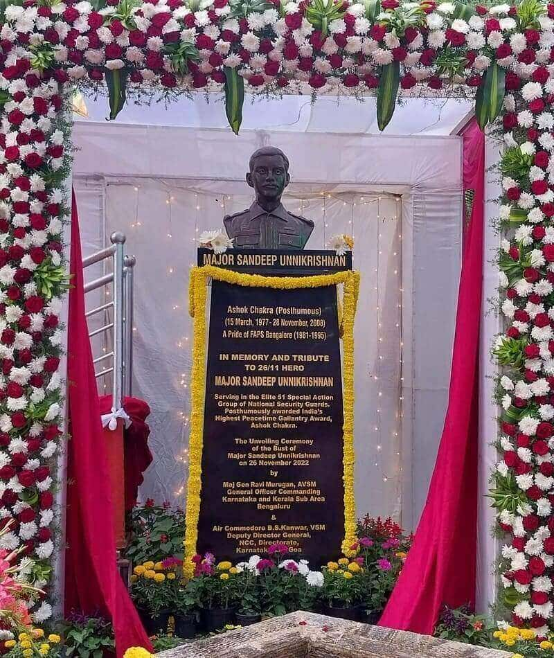 bust of sandeep unnikrishnan