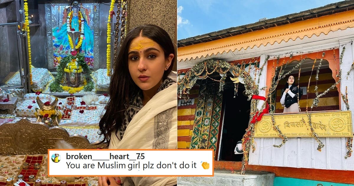 Sara Ali Khan to trolls temple visit