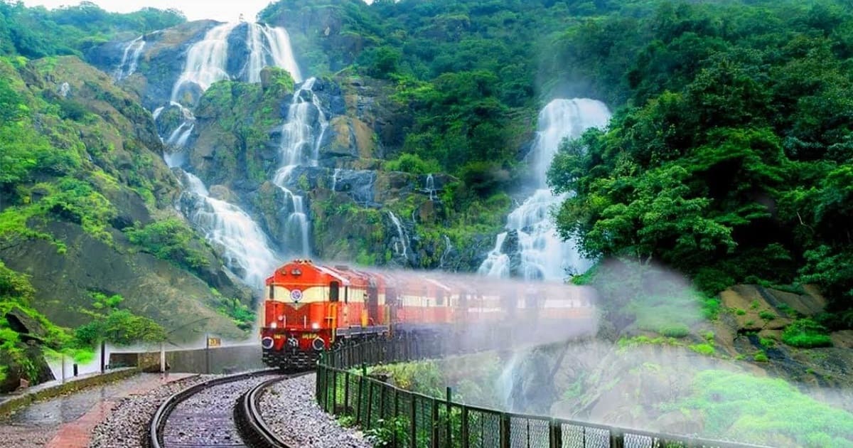 beautiful train route india