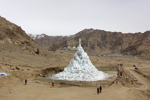 Ice Stupa technique sonam wangchuk