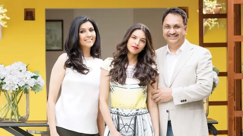 Manasi Kirloskar with her parents