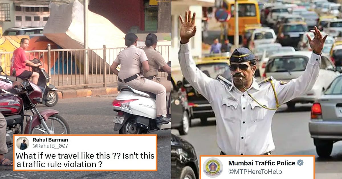 Mumbai Police reply without helmet
