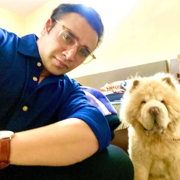 Sachin Atulkar with his dog