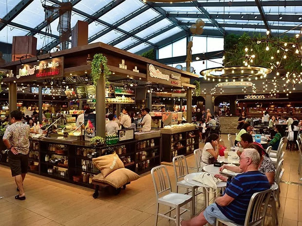 Why food courts in mall top floor