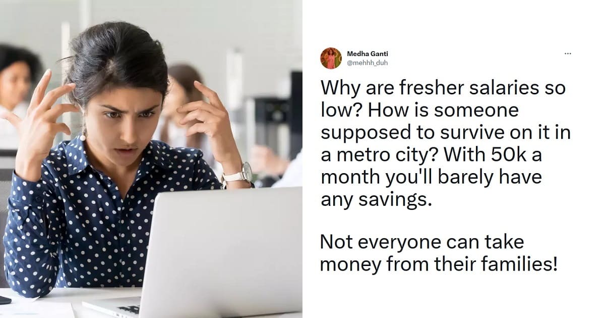 Woman Says less fresher salary