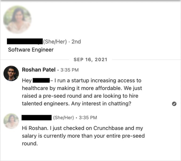 Woman reject Roshan Patel job offer