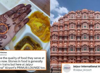 stone in food Jaipur Airport Lounge