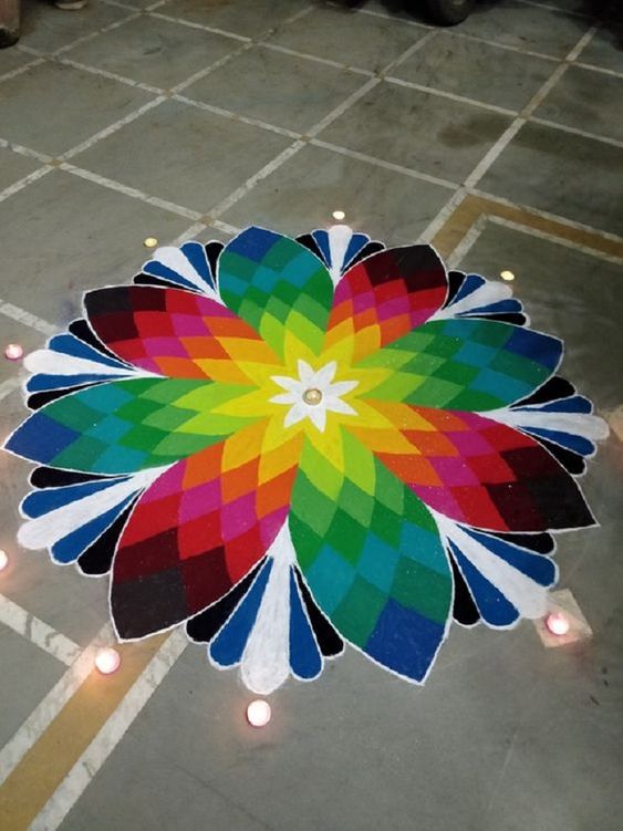 3D rangoli design