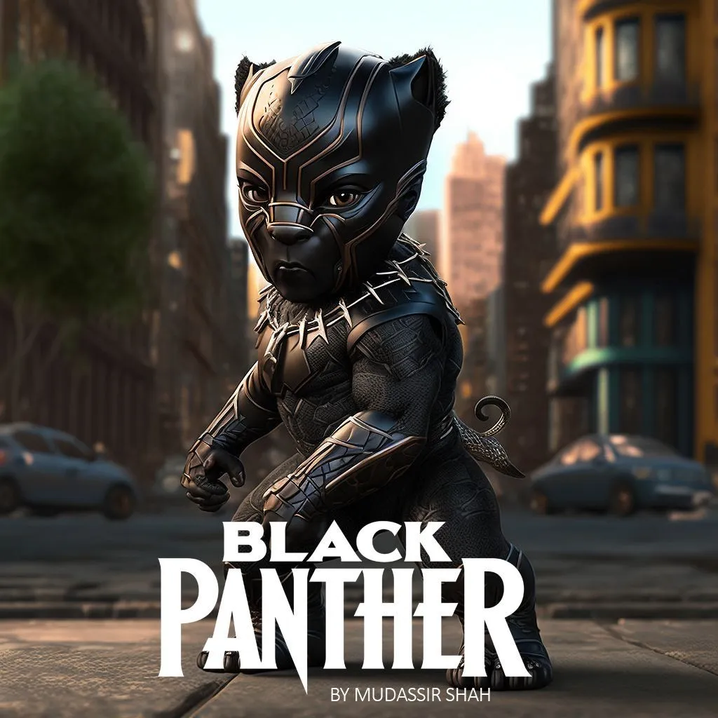 Baby Black Panther AI Generated