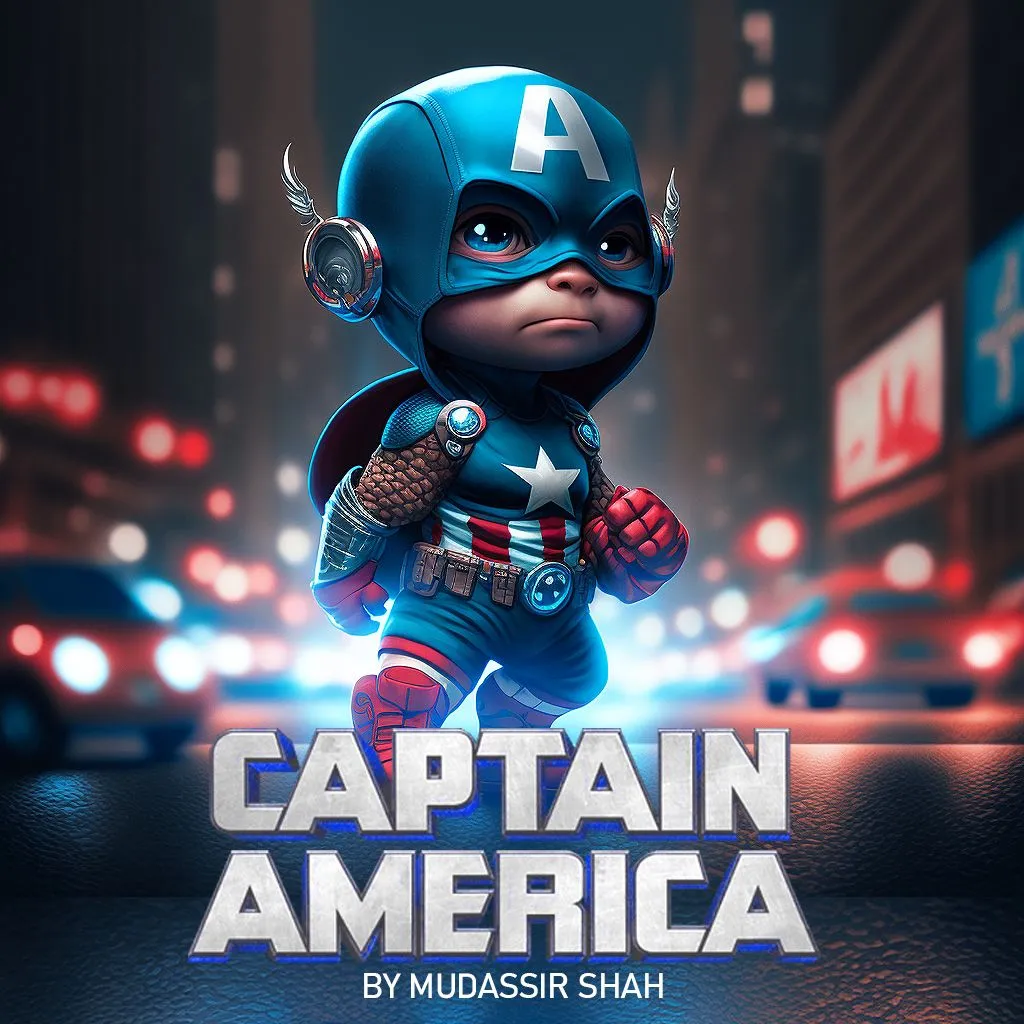 Baby Captain America AI Generated