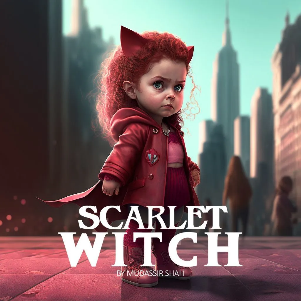 Baby Scarlet Witch AI Generated