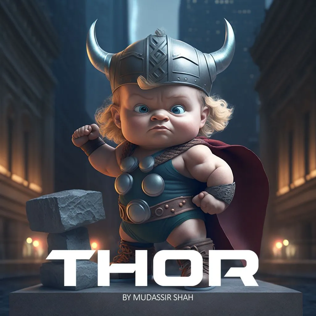 Baby Thor AI Generated