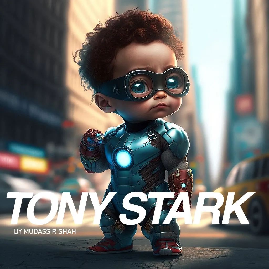 Baby Tony Stark AI Generated