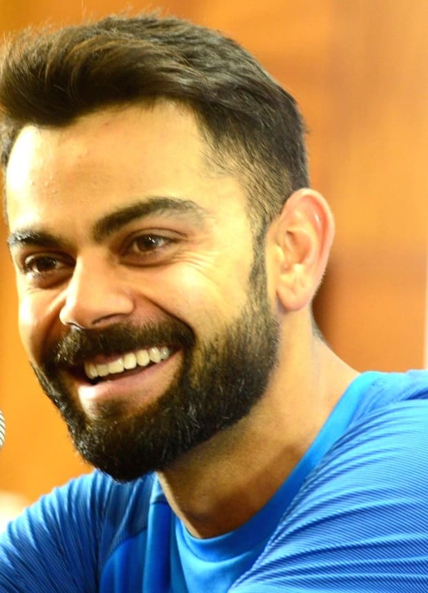 Medium Stubble Beard Style virat kohli 