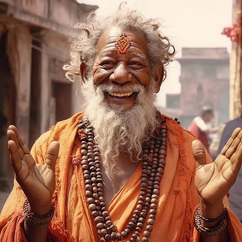 Morgan Freeman as Indian Monk AI Pic