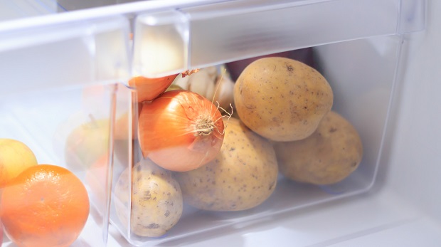 Potatoes in refrigerator