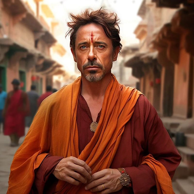 Robert Downey Jr. as Indian Monk AI Pic