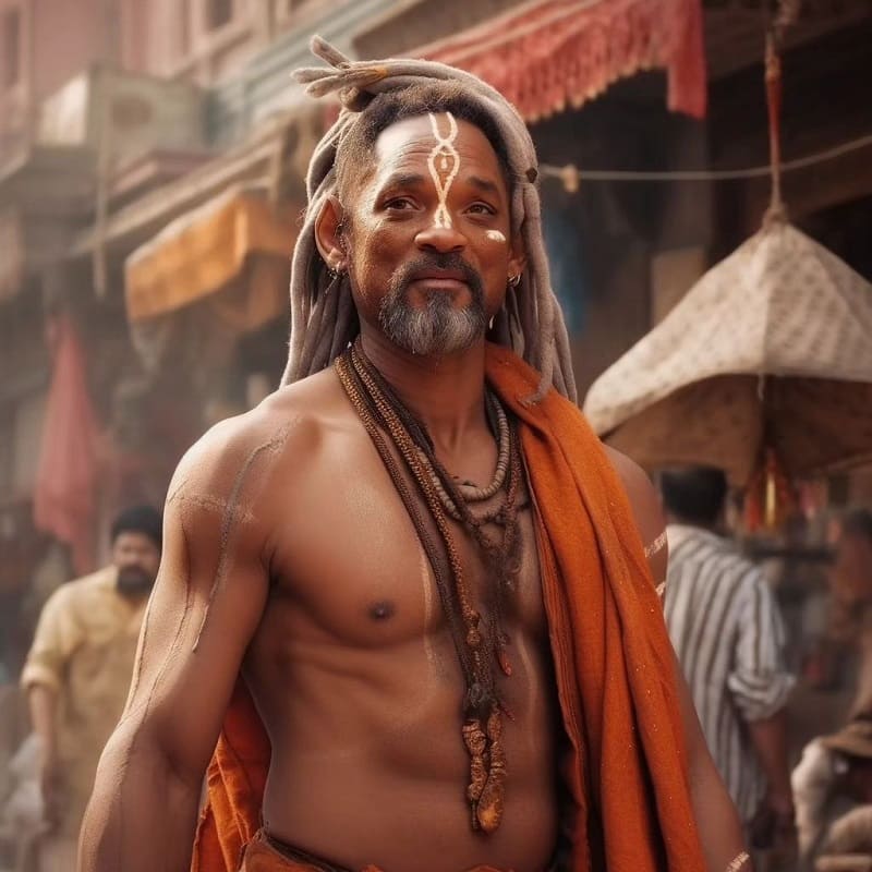 Will Smith as Indian Monk AI Pic