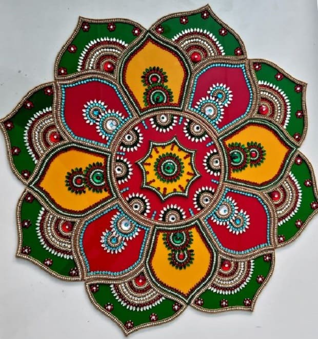 acrylic rangoli design