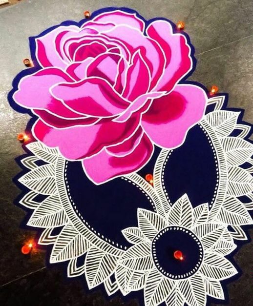 floral rangoli design