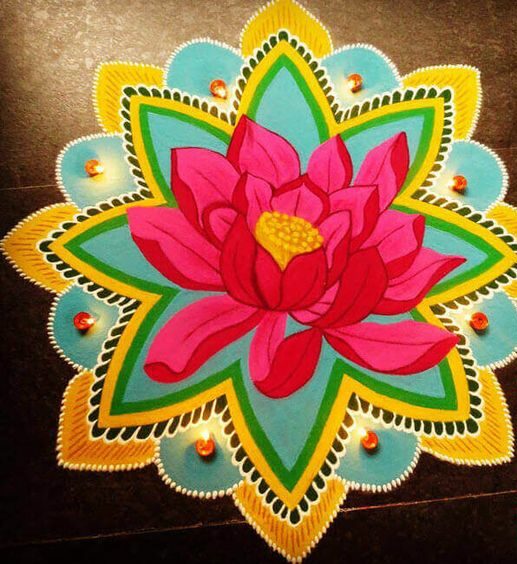 lotus rangoli design