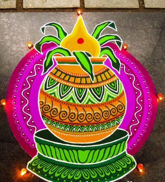 pongal rangoli design