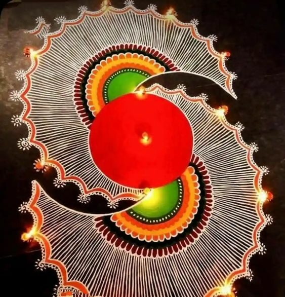 rangoli design in circle