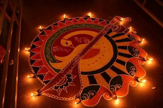 vasant panchami rangoli design