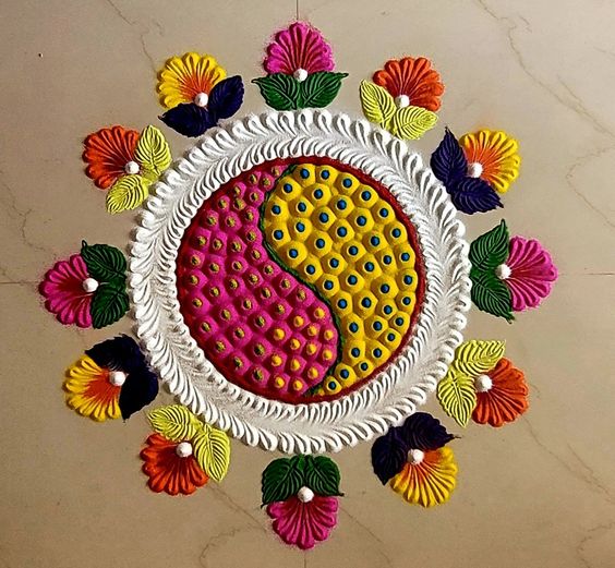 vibrant small rangoli designs