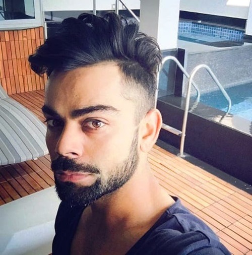 virat kohli beard side look