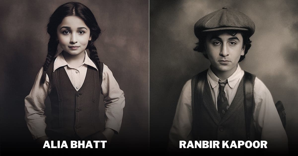 Bollywood Stars As Kids AI photos