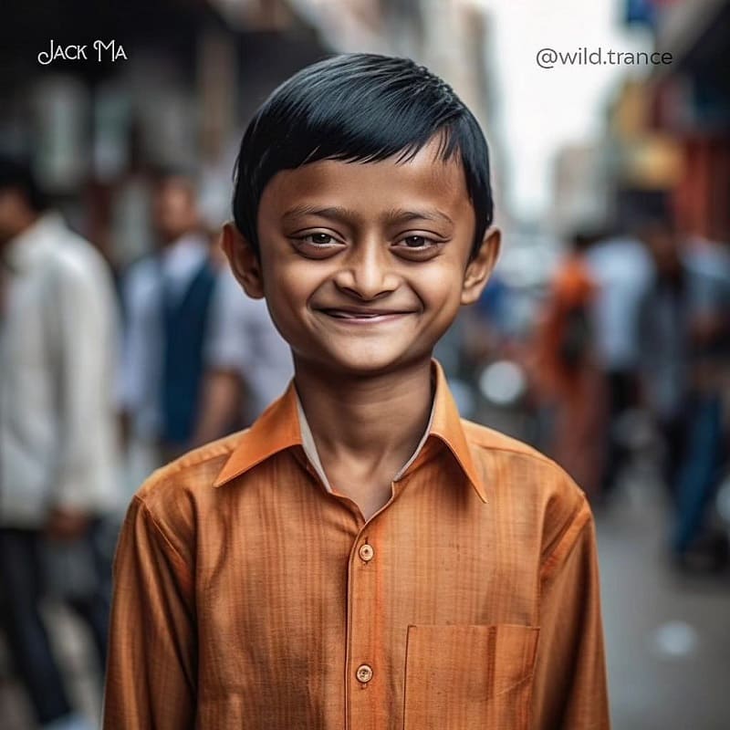 Jack Maa childhood photo - AI Generated